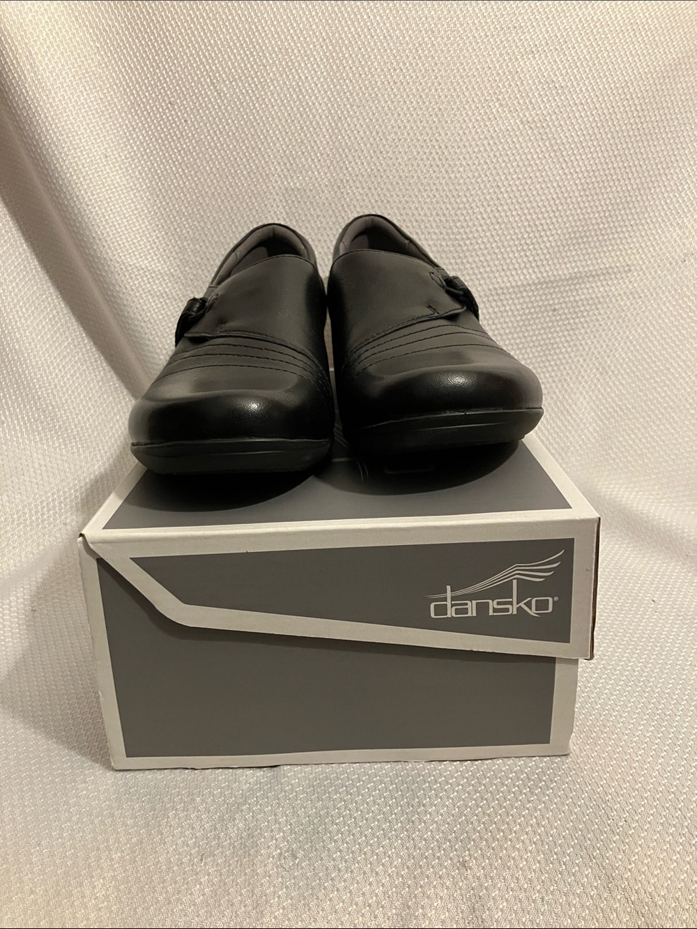 Dansko Black Leather Slip-On Flats - Picture 4 of 6
